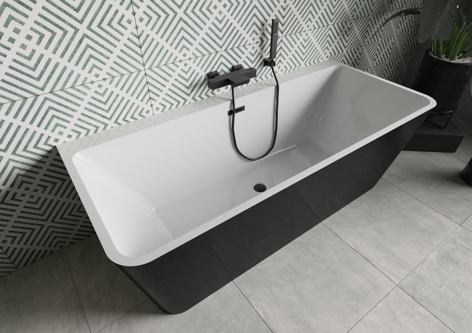 Samostoječe prislonjene kadi 170x80 cm