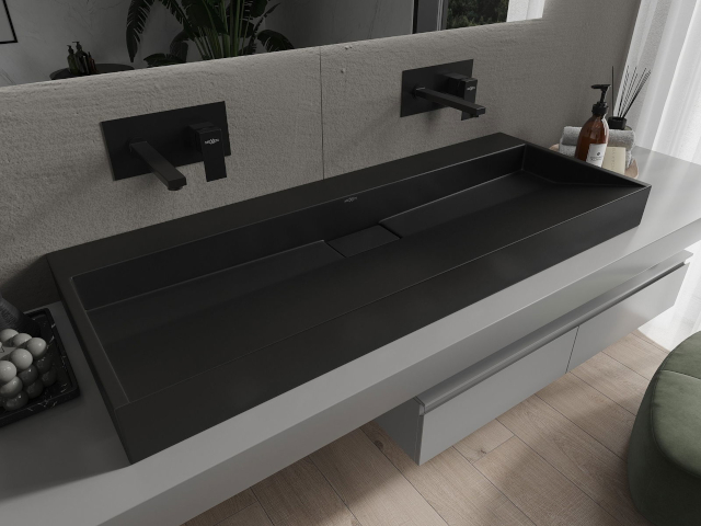 Dve podometni umivalniški armaturi