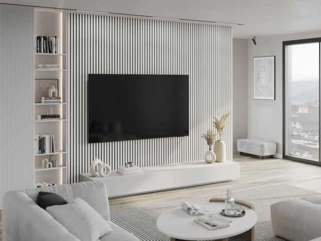 beli lameli v prostoru