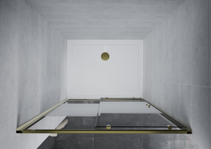 Zlata tuš vrata v niši