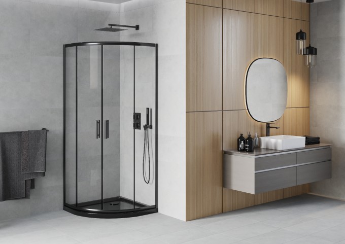 Polkrožne tuš kabine 70x70