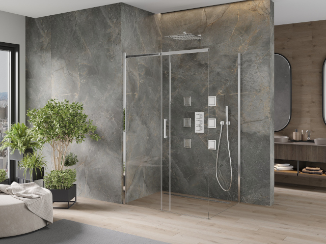 Ploščice v rjavih odtenkih v kopalnici