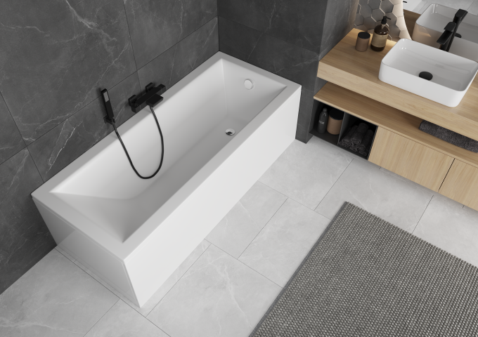 vgradni kopalniški izliv