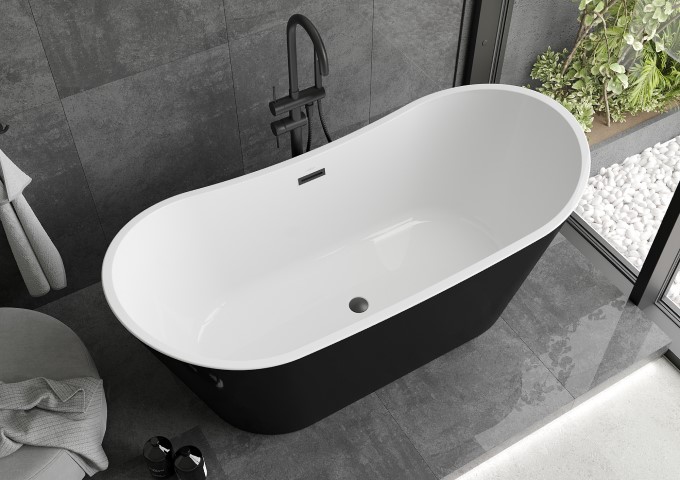 belo-črna samostoječa kad