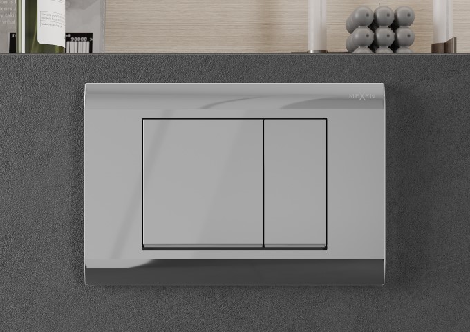 Sijajni kromirani splakovalni gumbi