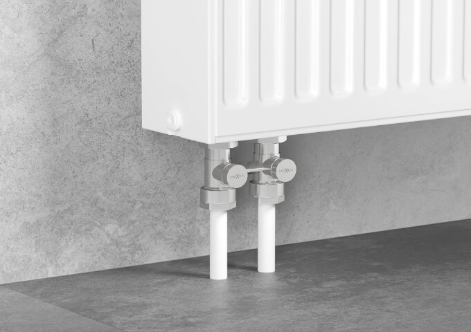 Dvosmerni beli ventil za radiator