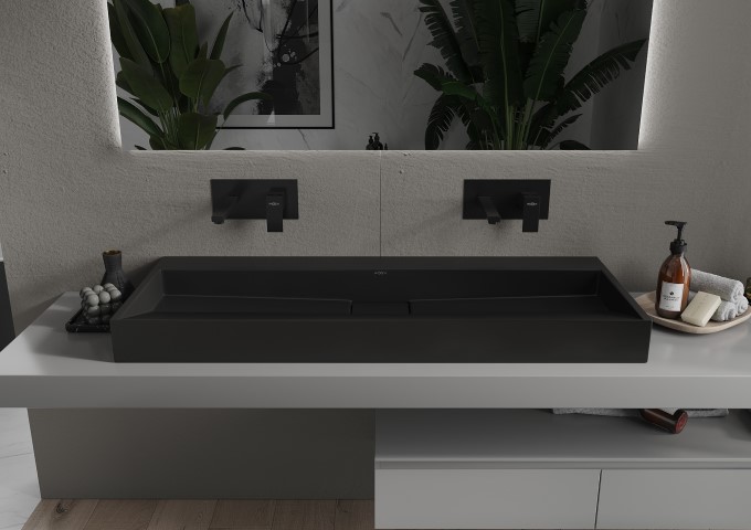 Pipe umivalnika črna/rožnato zlato