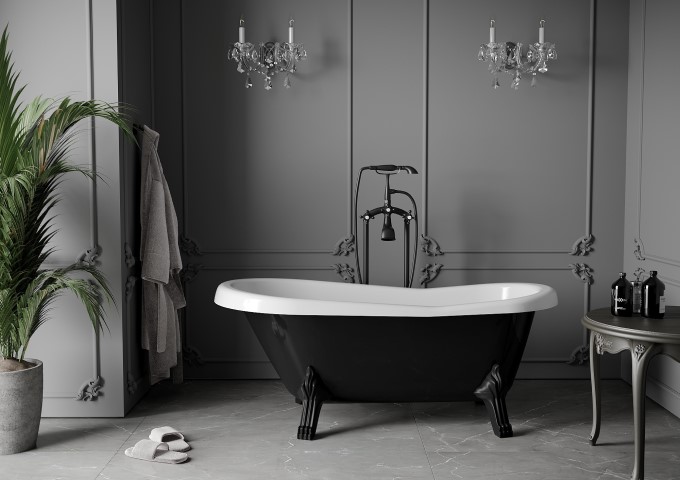 samostoječa kad z nogami