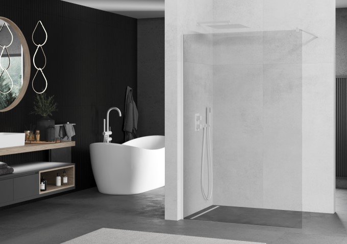 Tuši stene prozorno steklo