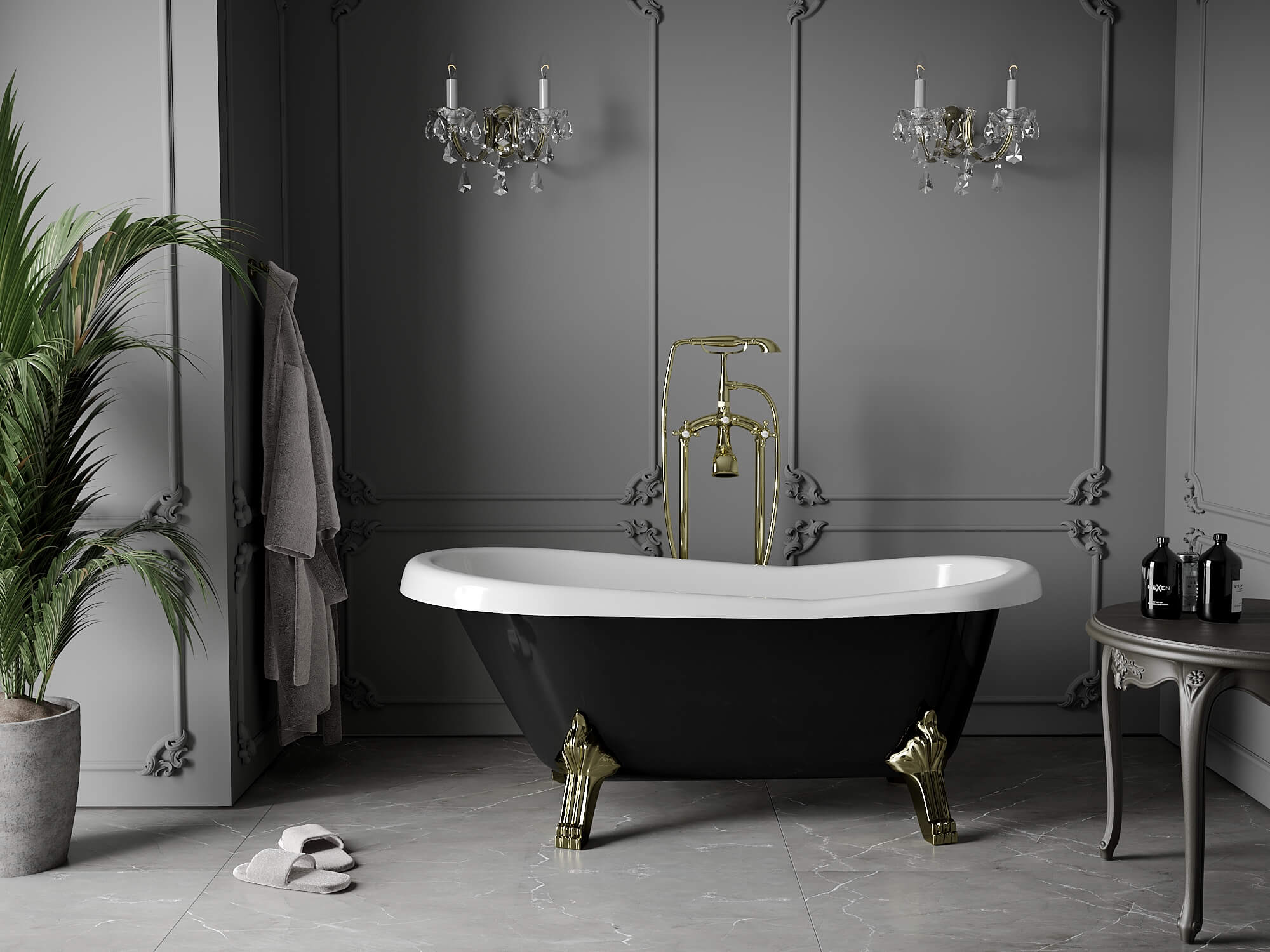 Kopalniške podstavki beli/pozlačeni