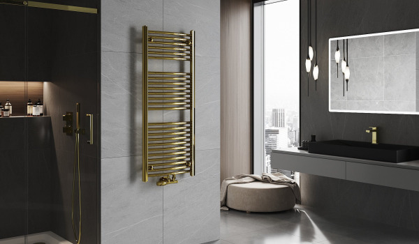 Barva, slog in funkcionalnost - torej zlati radiator v kopalnici