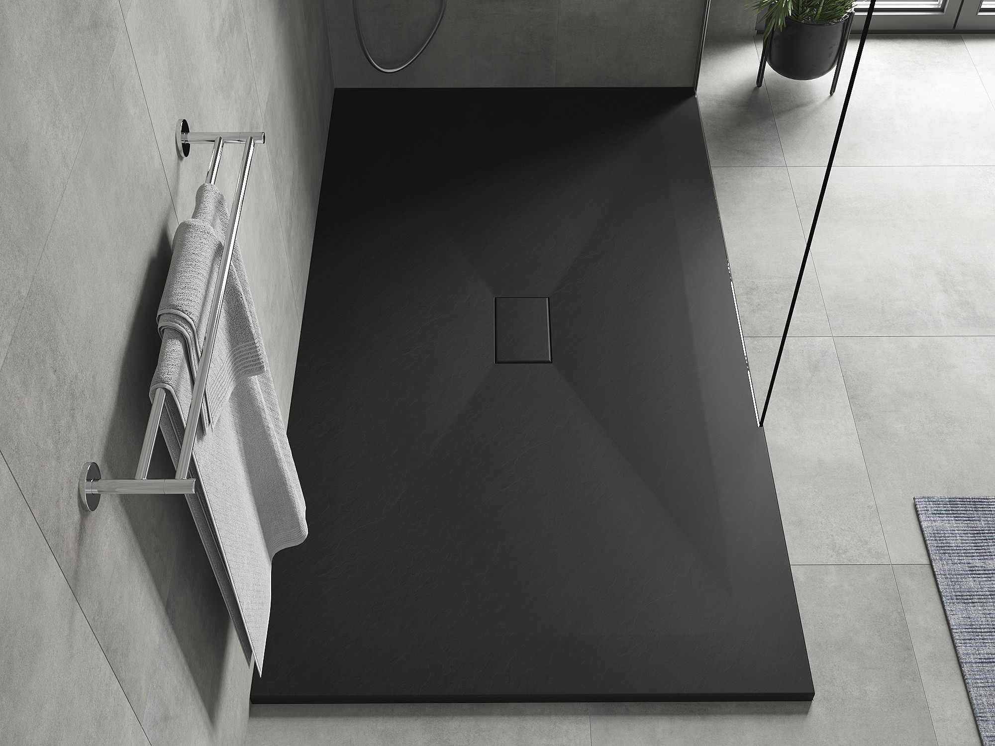 Pršni podstavek s strukturo kamna