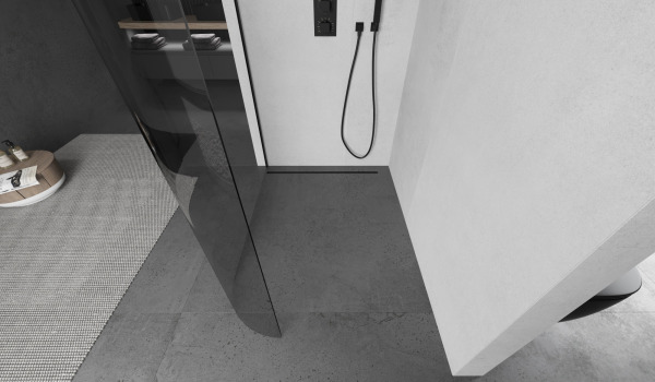 Zaobljena kabina walk-in