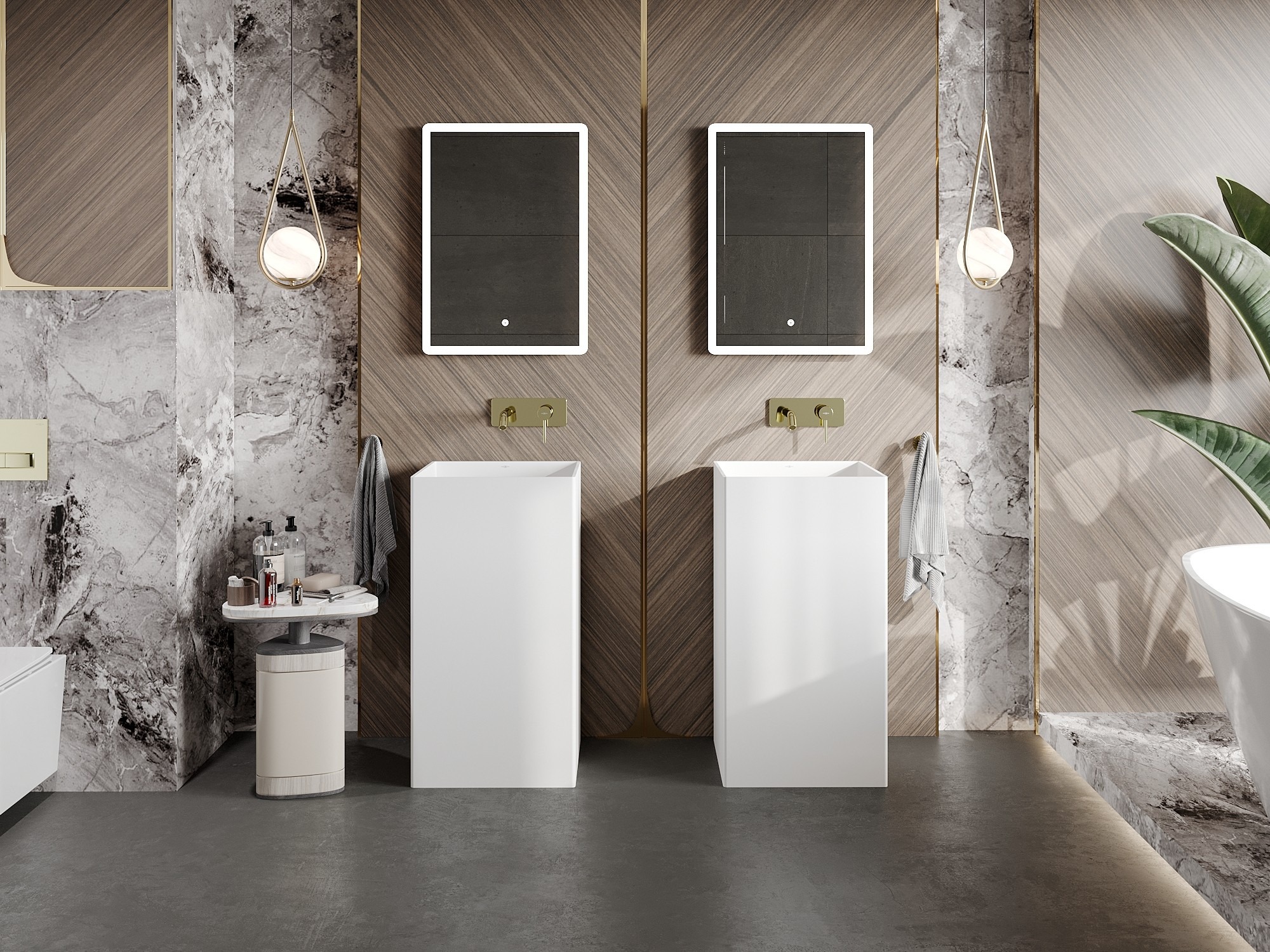 Orientalska kopalnica z lesom